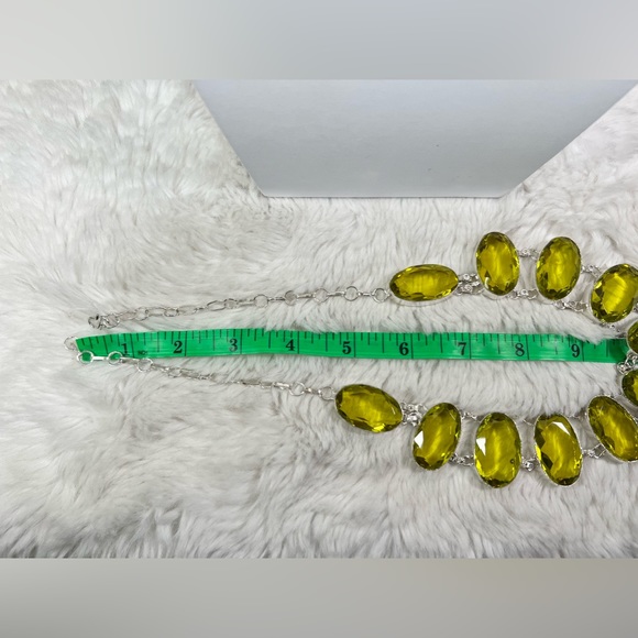 🍋 Lemon Topaz Big 925 Necklace & Bracelet - Picture 5 of 8